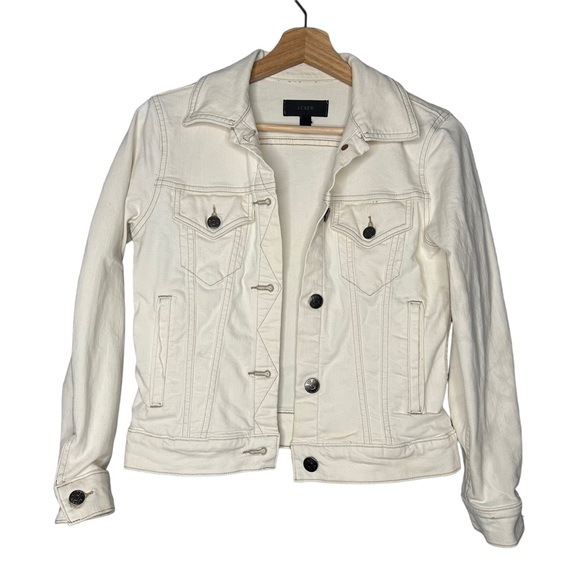 J.Crew Denim Jacket In Ecru Wash - Picture 2 of 9